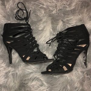 Black Strappy Heels